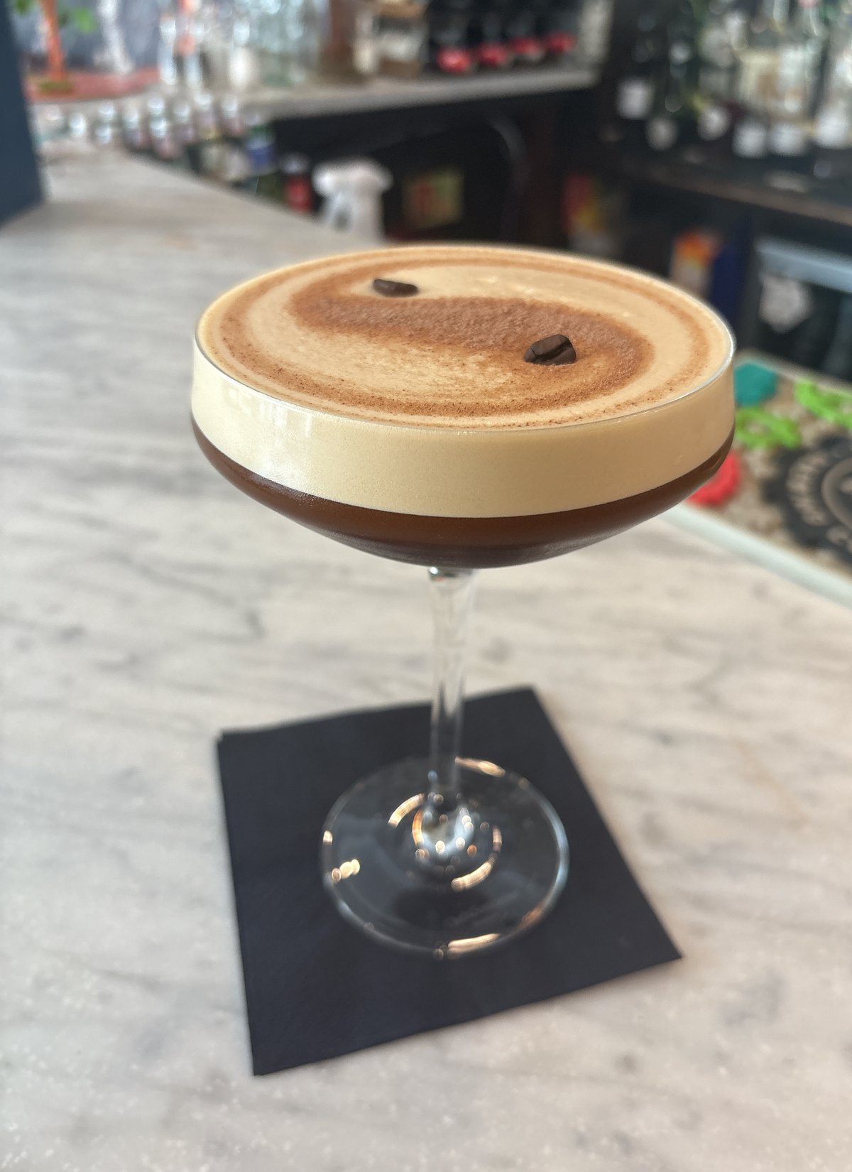 Espresso Martini: Kahlua, Finlandia vodka, espresso.