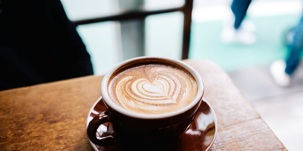 Freshly brewed flat white
